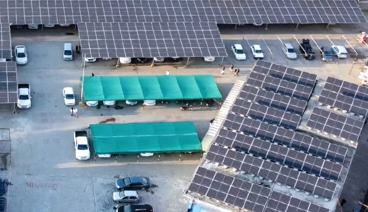 334KW Grid Tied Solar Power Plant Installed at Schlumberger