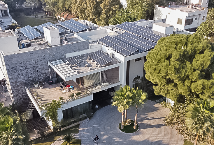50KW Grid Tied Solar Power Plant Installed at CEO Diamond Paints – Mr. Mir Shoaib Residence